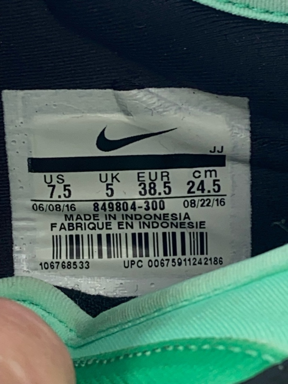 Nike Free TR 6 Spectrum Running Trainers 849804-300 Teal / Blue Women’s Size:7.5 - Picture 15 of 16